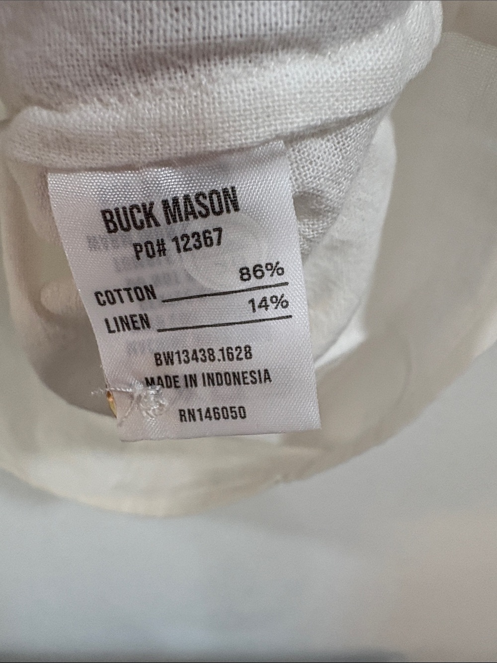 Buck Mason Women’s Cotton Linen Cut Off Short Sleeve Button Down Natural XS $148 - Picture 4 of 9